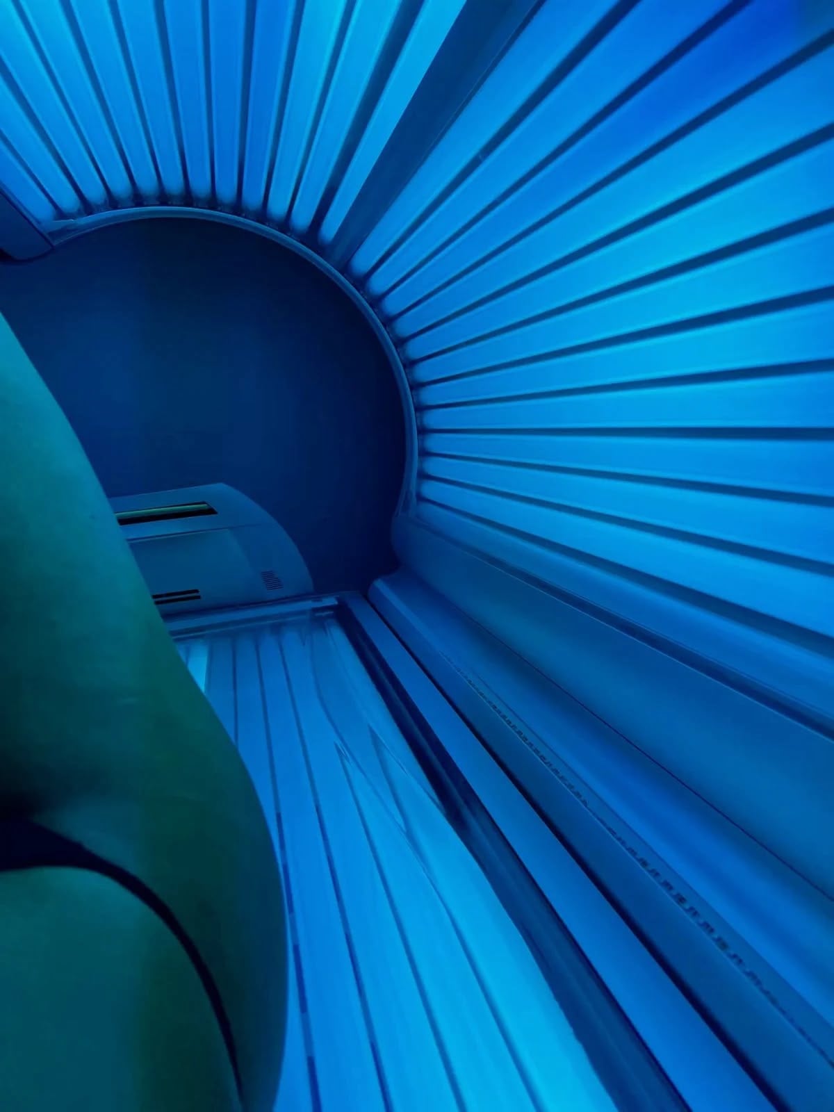 Inside the sunbed at Gorgeous