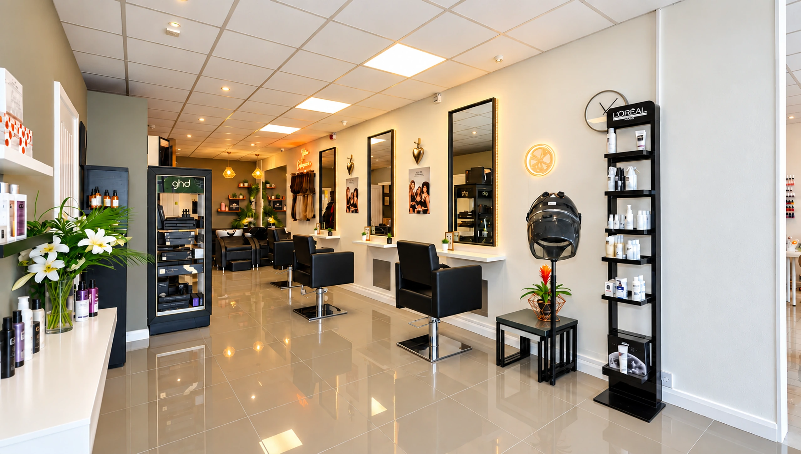 The hair studio at Gorgeous